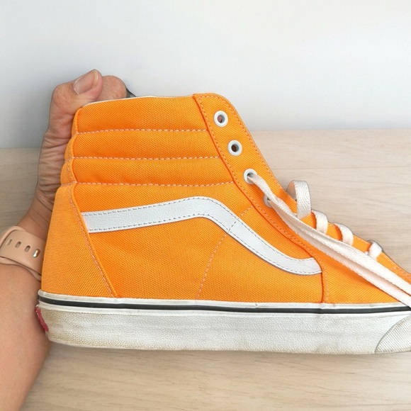 Vans Sk8-Hi Desert Sun Orange True White Sneakers Mens Size 12. - Picture 2 of 6